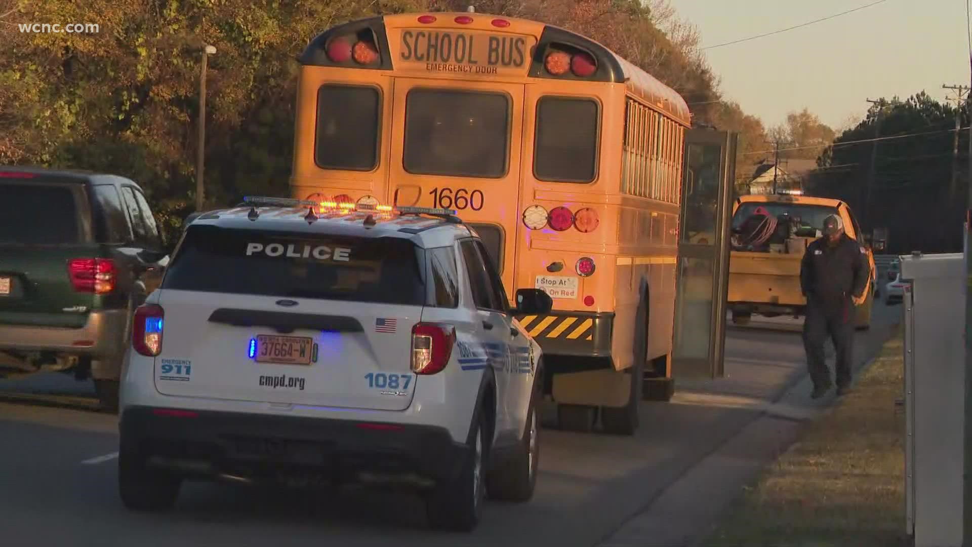 Investigators said two buses collided right in front of Jay M. Robinson Middle School.