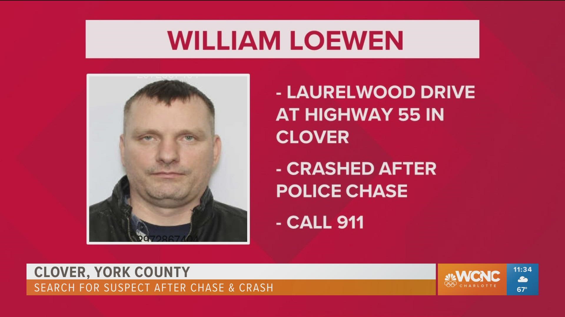 William Steven Loewen was arrested Monday following a police chase late Sunday. Investigators said he is responsible for multiple burglaries in the area.