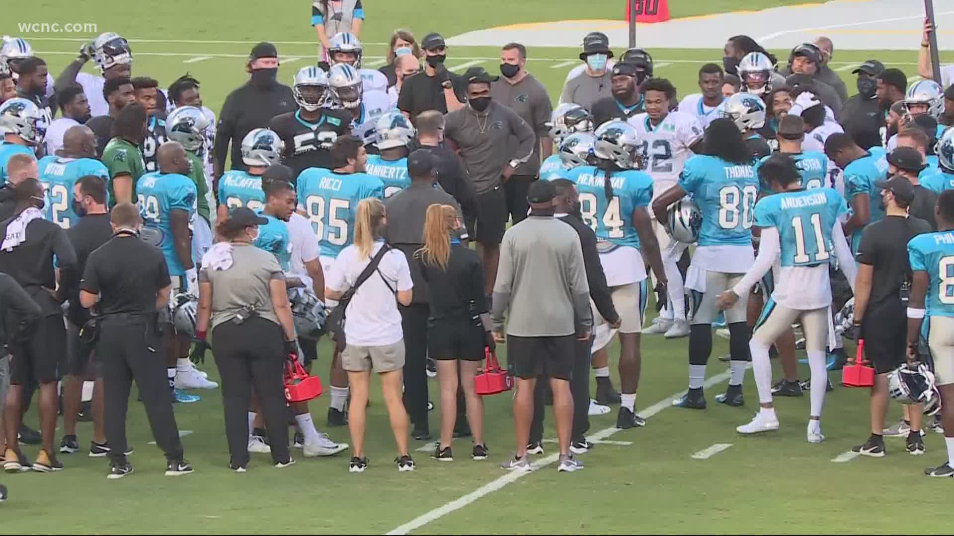 Just hours after several NBA teams walked out of playoff games in protest, the Panthers had mixed feelings about its practice.