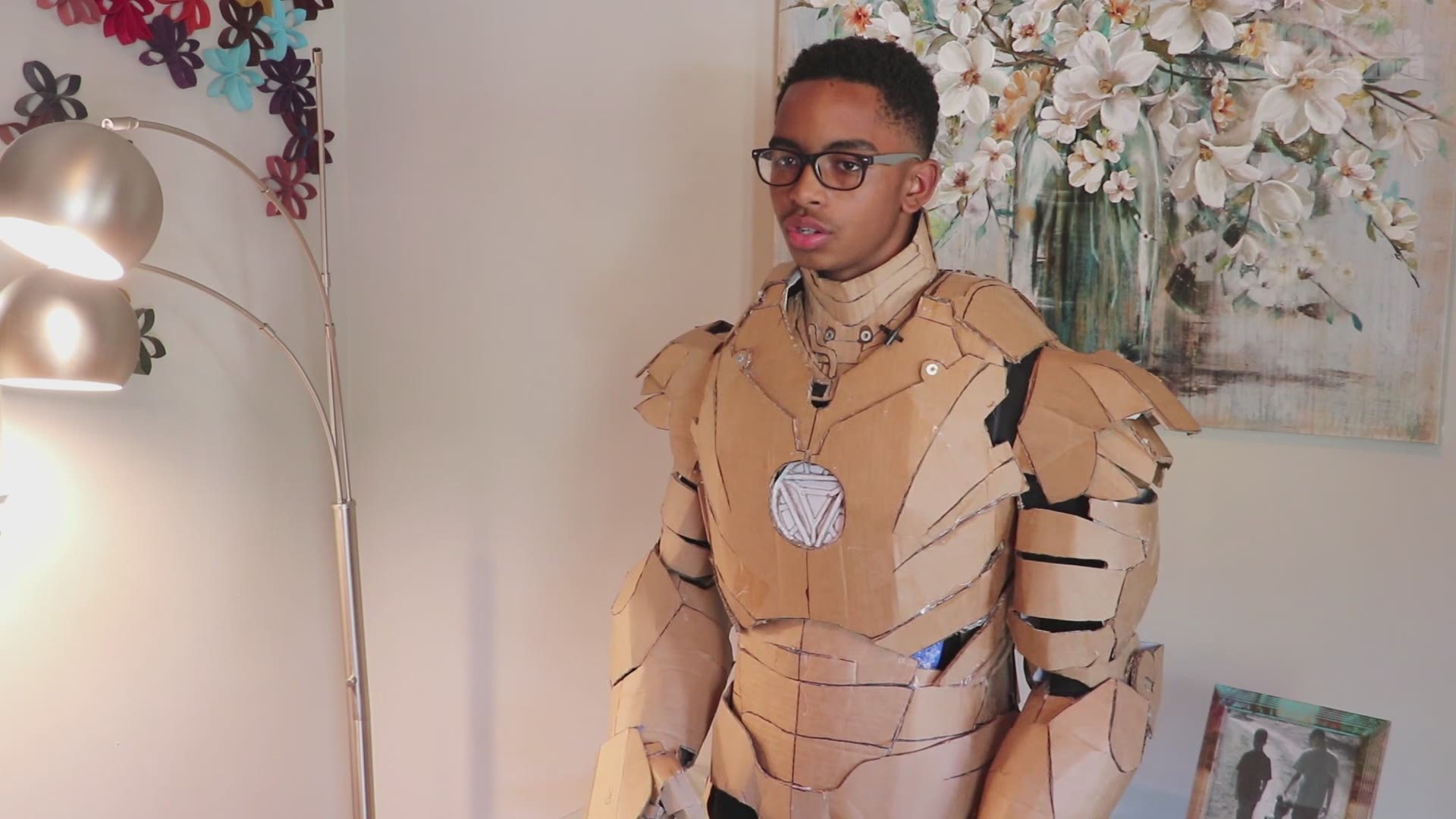 North Carolina teen makes an entire Iron Man suit from just cardboard and glue
