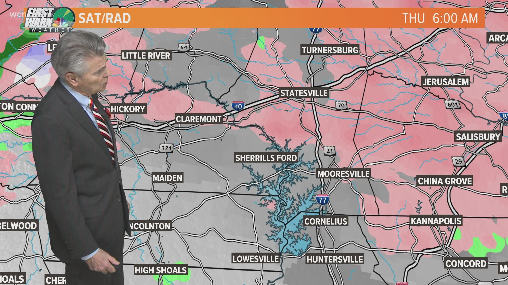 Winter Storm Warnings are in effect as a storm system brings freezing rain, ice and rain to the Charlotte region Thursday morning.