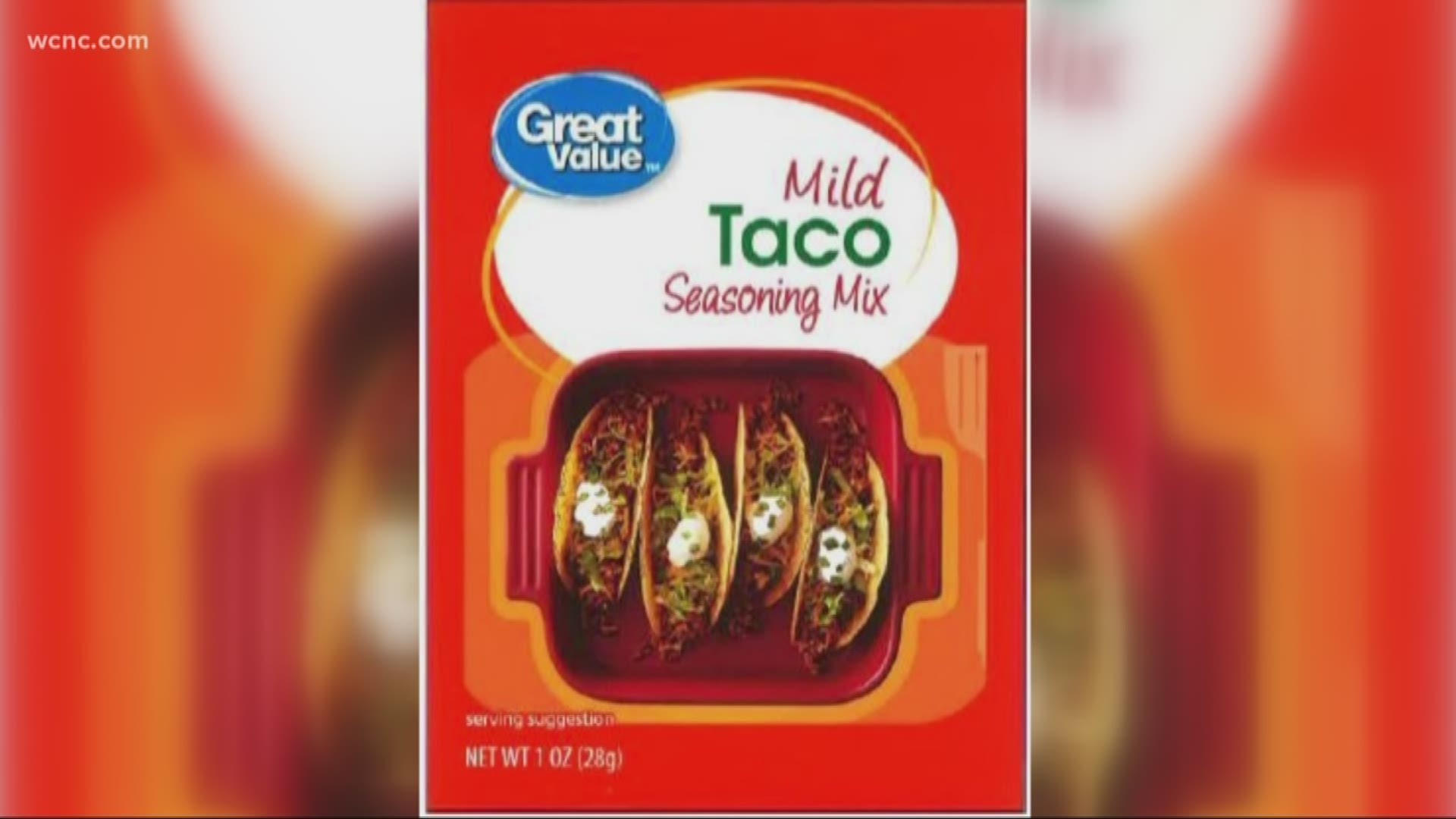 The FDA has issued a recall for Great Value brand taco seasoning sold at Walmart stores in the Carolinas over Salmonella concerns. If you purchased this product, you should throw it away or return it.