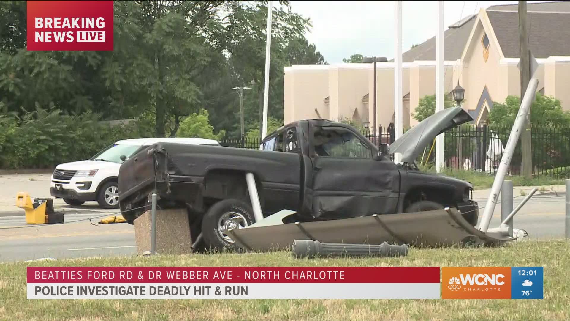 Police are investigating a hit and run that killed one person in north Charlotte Thursday morning.
