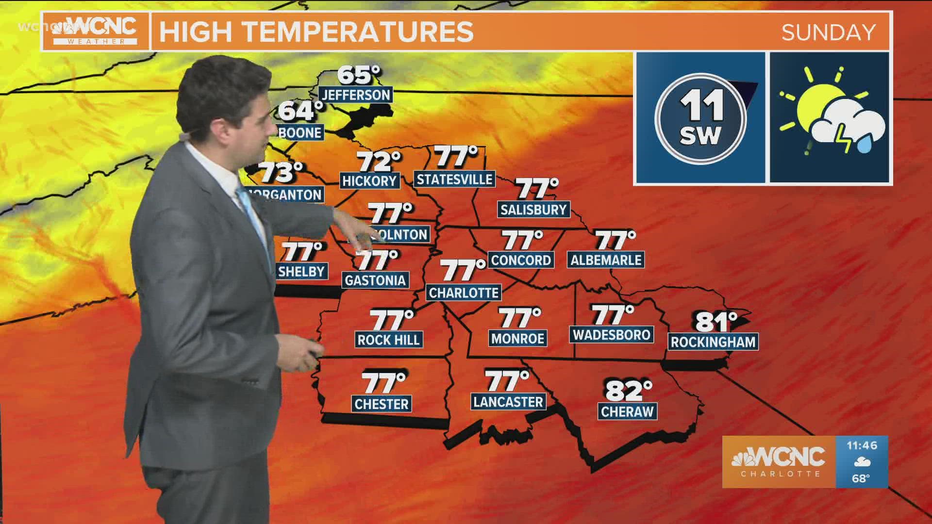 FORECAST: Warm today with rain and storms this afternoon | wcnc.com