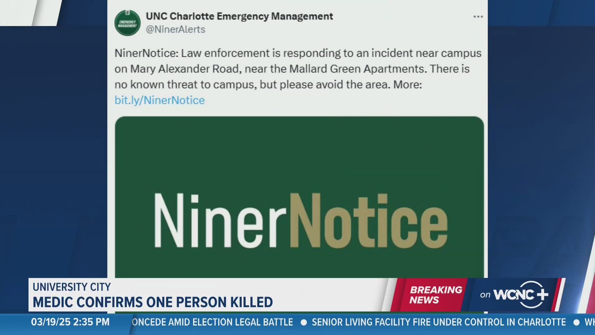 One dead in shooting near UNC Charlotte | wcnc.com