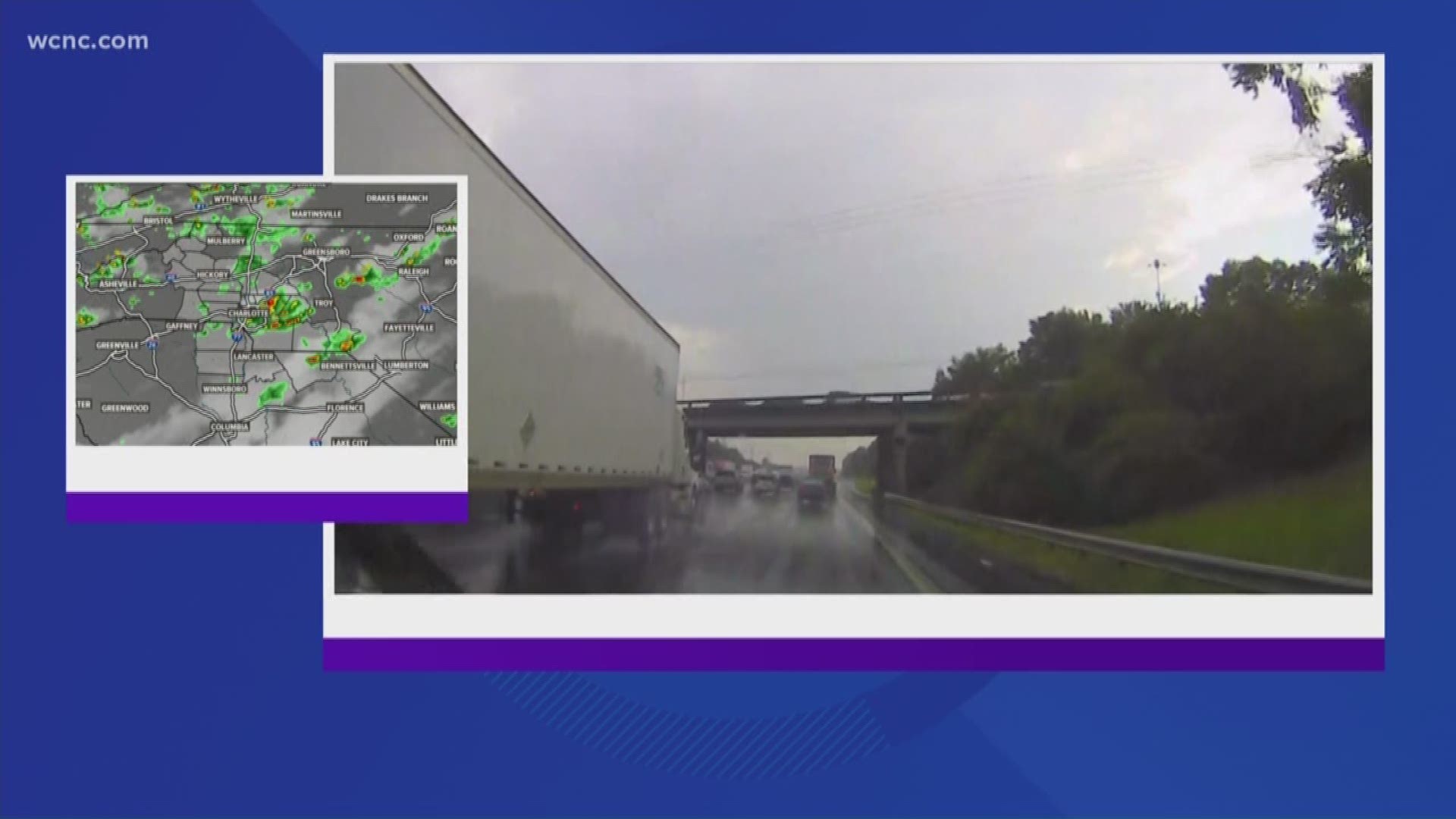The WCNC weather team is tracking the weather moving through the area, and how the heavy rain could impact commutes.