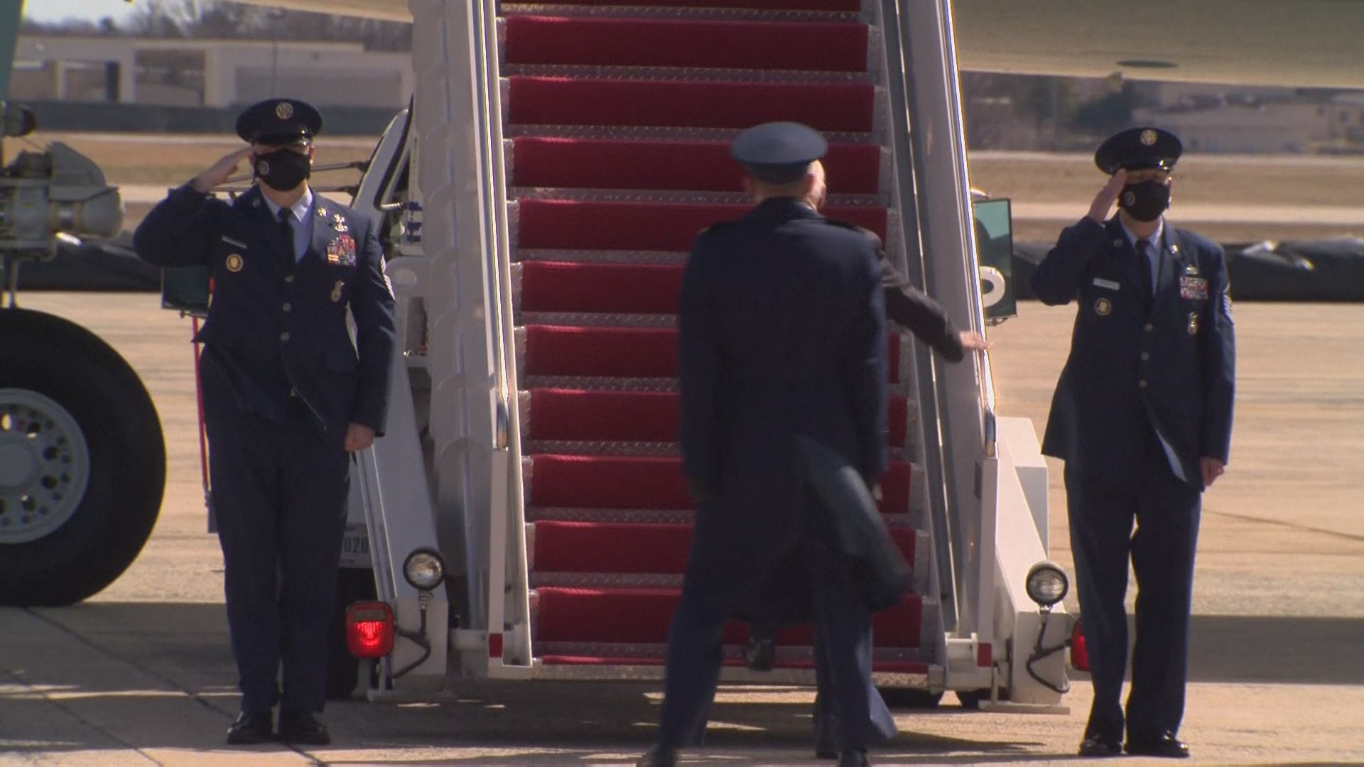 President Joe Biden tripped twice while climbing up the stairs to Air Force One.