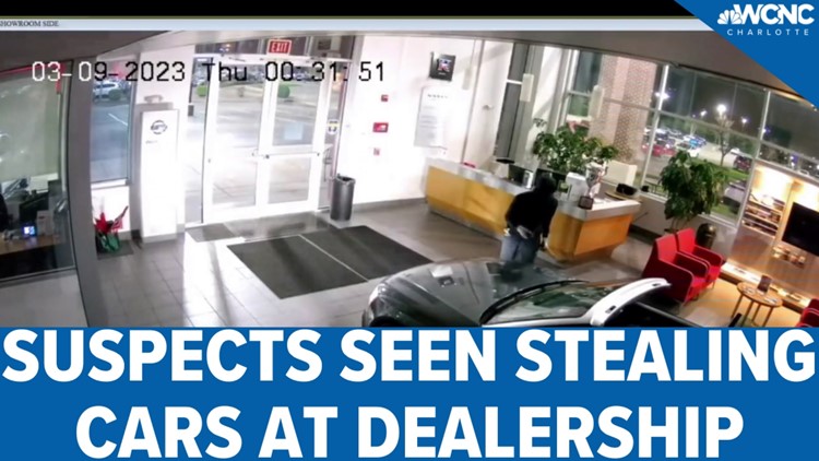 Surveillance video shows suspects breaking into Modern Nissan in Cornelius
