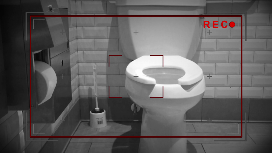 Public restroom is a good place to install hidden camera