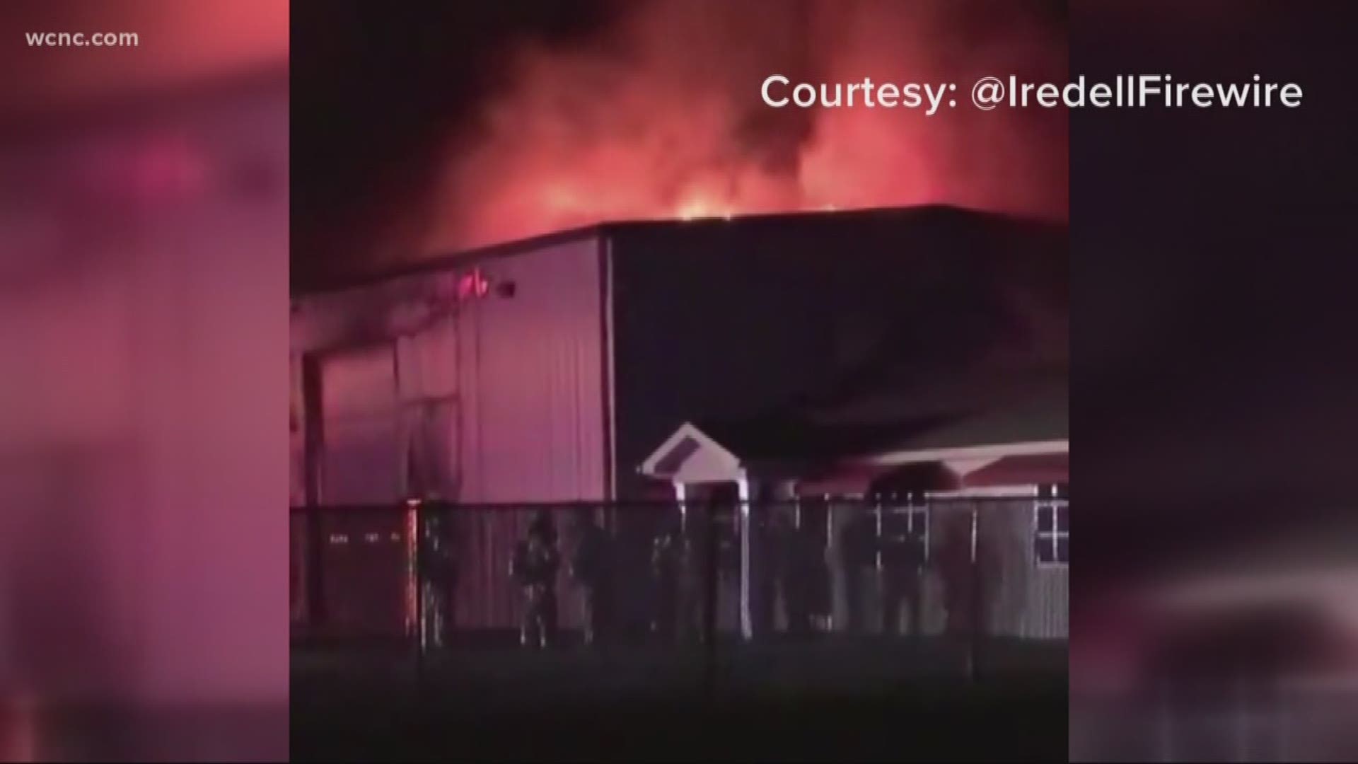 An overnight fire caused an estimated $1 million in damages to a warehouse in Iredell County.