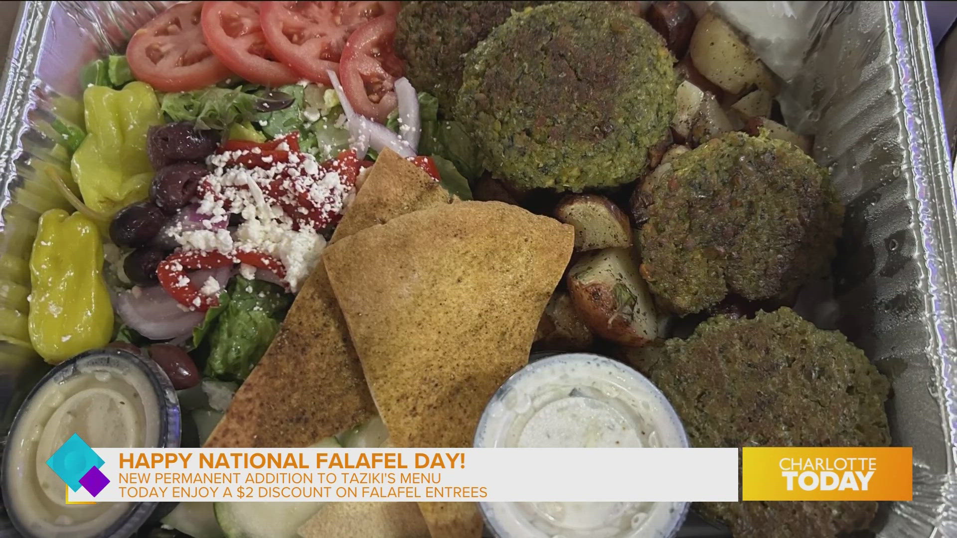 Taziki's is celebrating by adding Falafel as a permanent addition to the menu