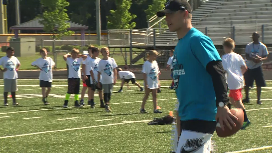 Christian McCaffrey, Publix hold football camp for hundreds of kids