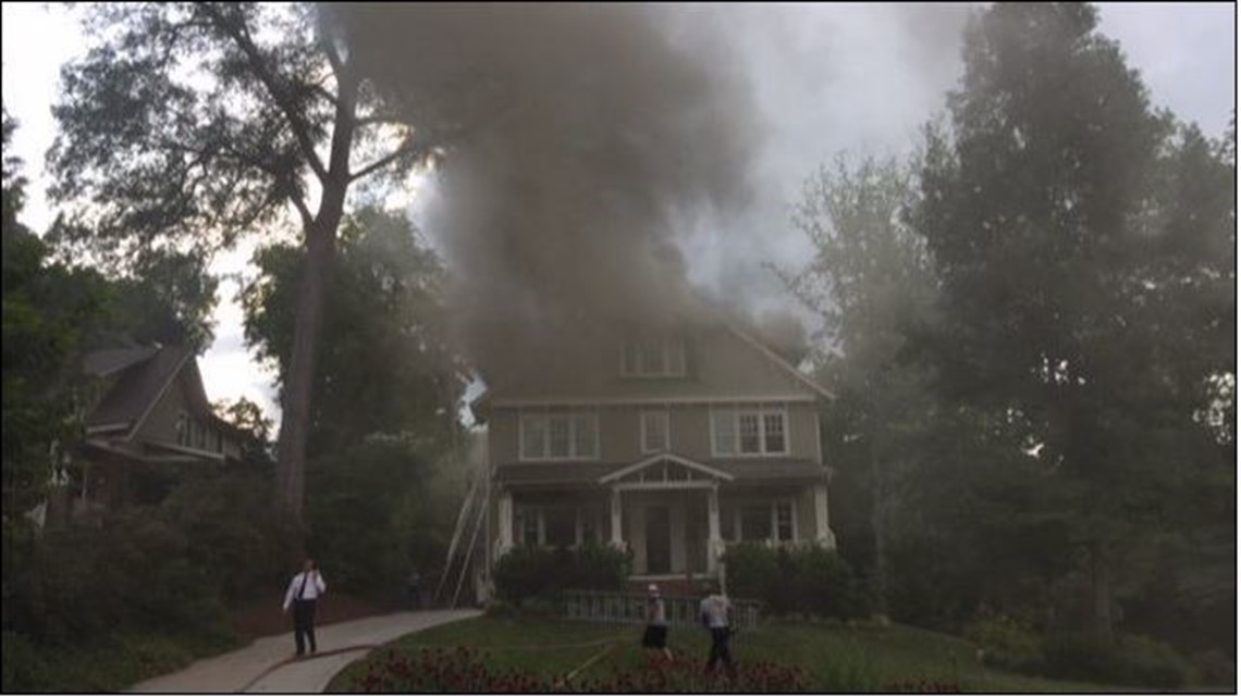 Lightning strike sparks fire at Dilworth home