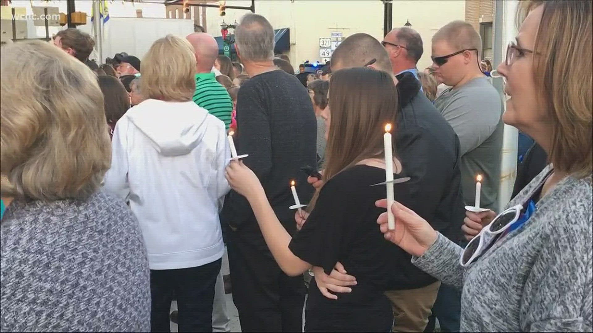 On Sunday, a memorial was held in downtown York to honor Mike Doty, a detective who was shot in the line of duty early Tuesday morning. Doty died Wednesday from his injuries.