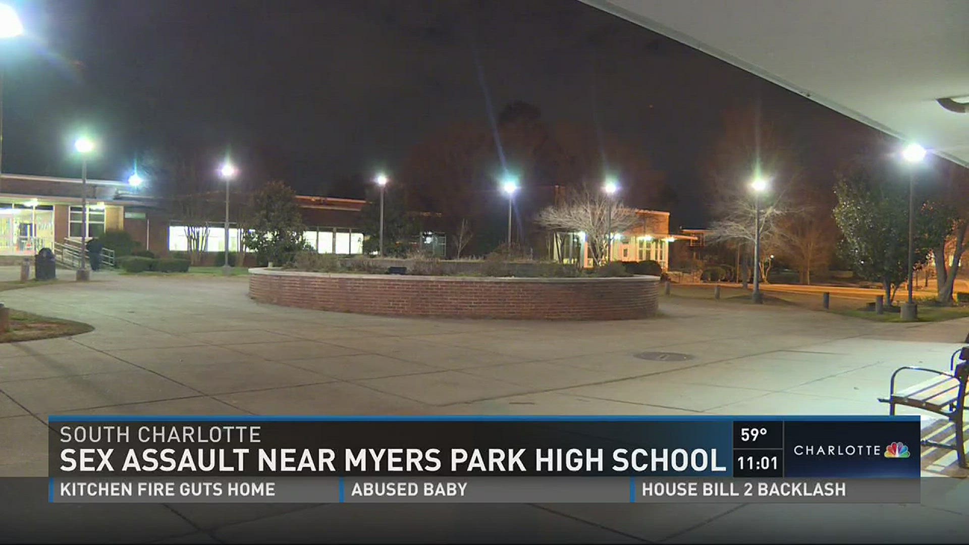 A reported sex assault near the Myers Park High School campus has parents on alert.