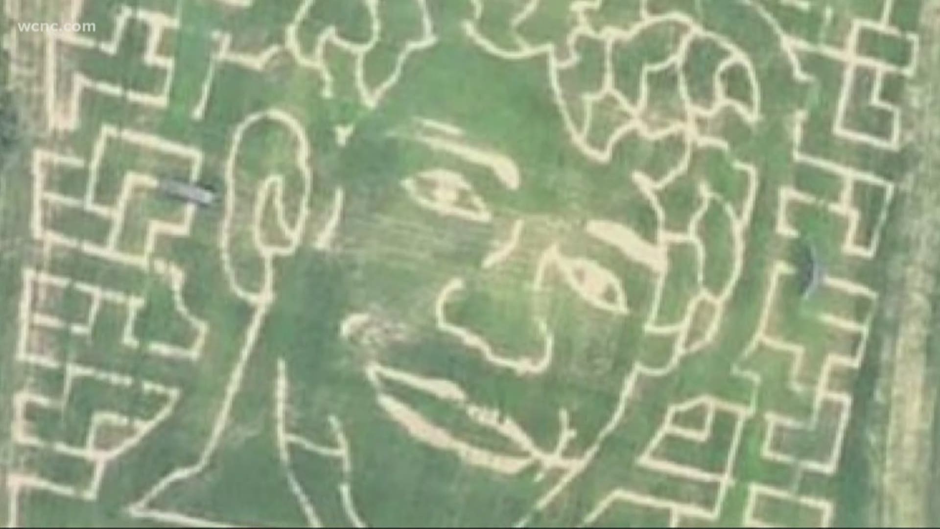 This maze is particularly special because from the air it looks like Riley Howell, the UNCC student dubbed a hero after sacrificing his life to stop a gunman.