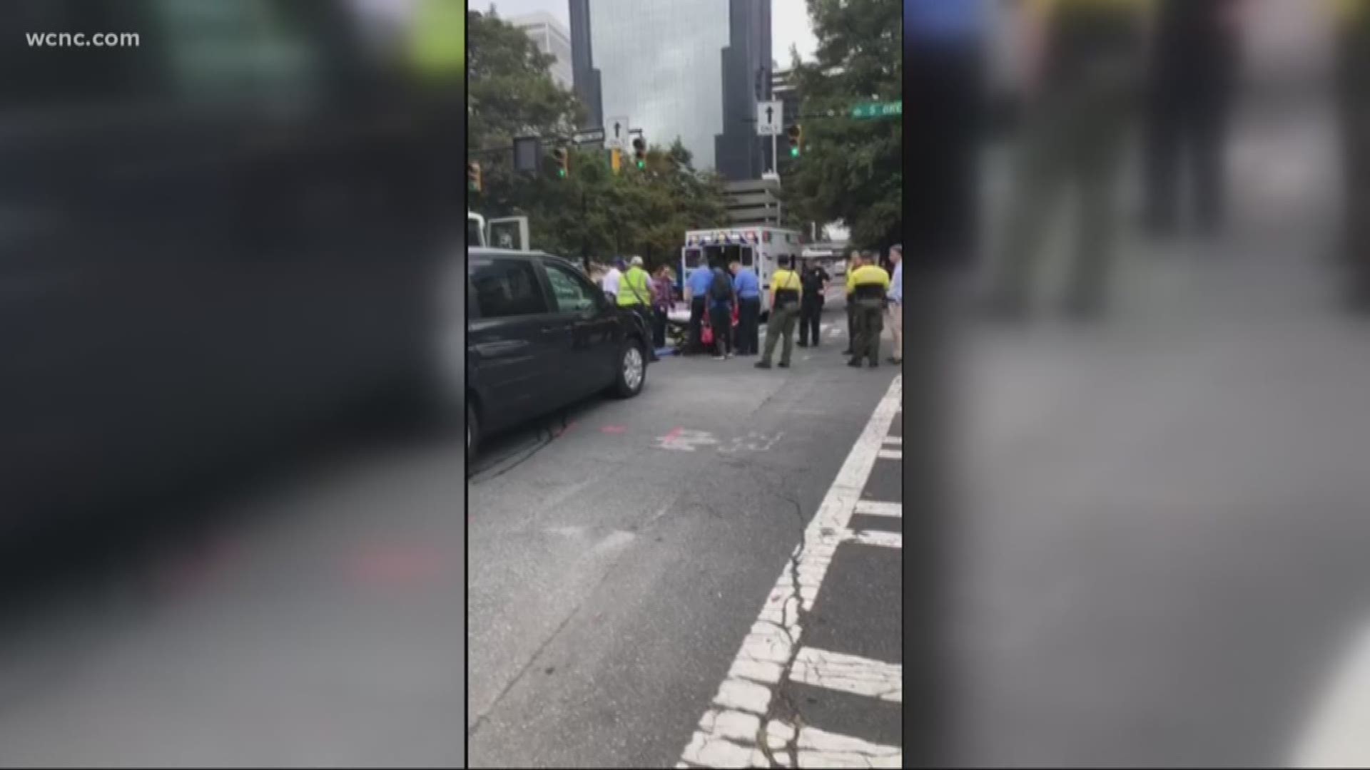 Tariq Bokhari went on Facebook Live and said he was just yards away when a car and an electric scooter collided in uptown Tuesday afternoon.