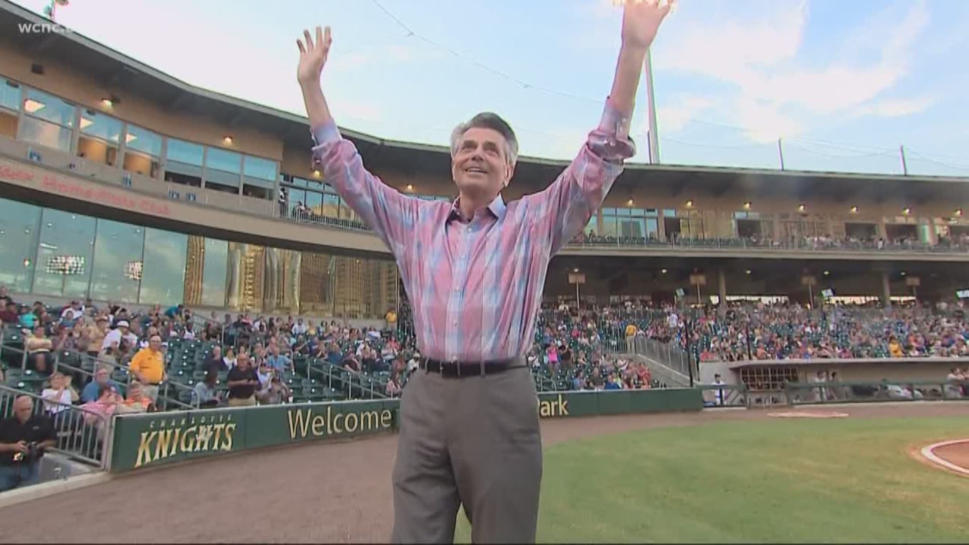 First Warn Forecaster Larry Sprinkle said he'll never forget the night in 2017 when the Charlotte Knights paid tribute to him after a terrifying accident left him in the hospital for weeks.