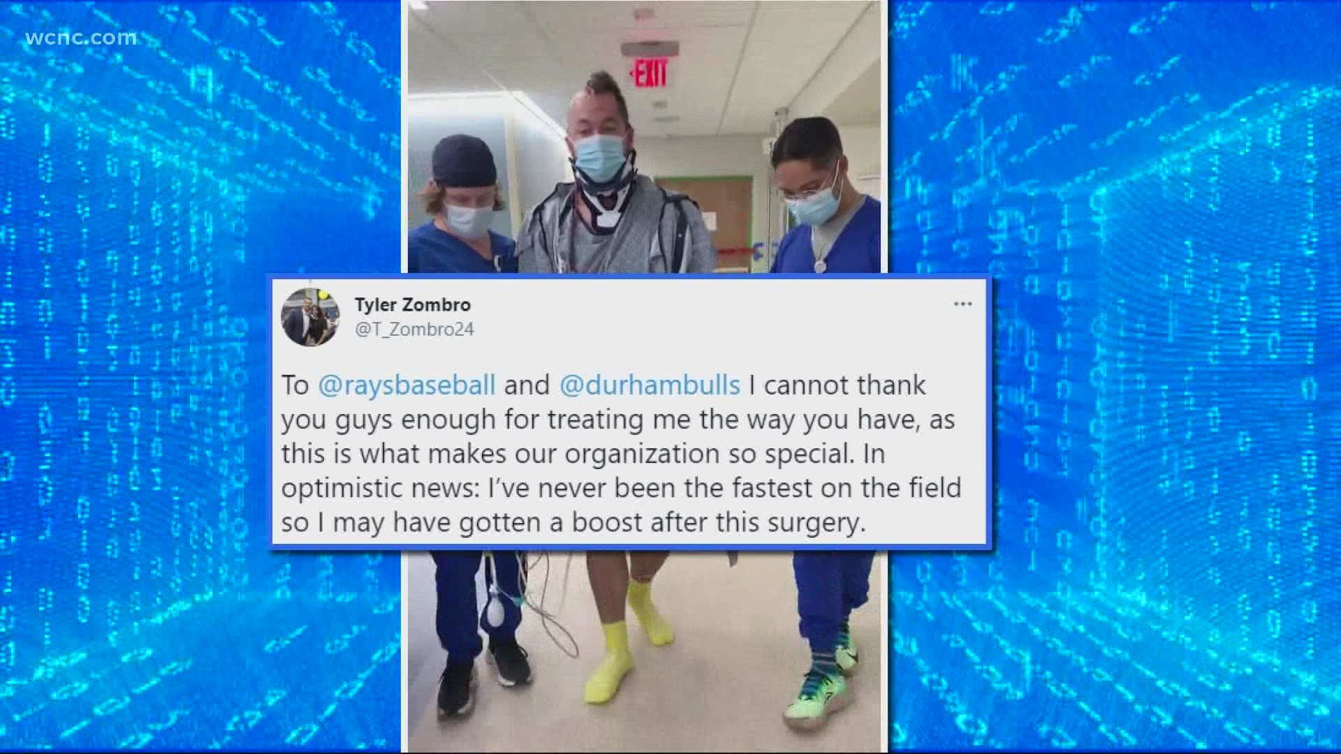 Durham Bulls pitcher shares update on recovery, 2weeks after hit wcnc