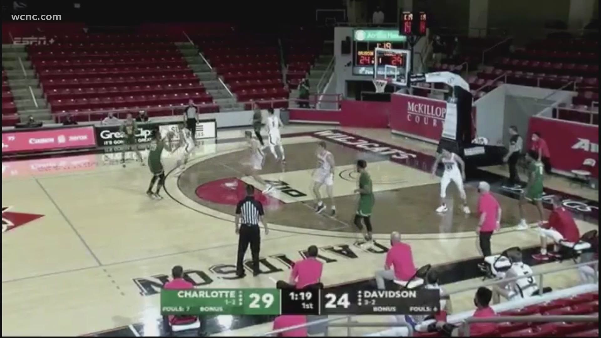 Jahmir Young had 18 points and seven rebounds as Charlotte beat Davidson 63-52.