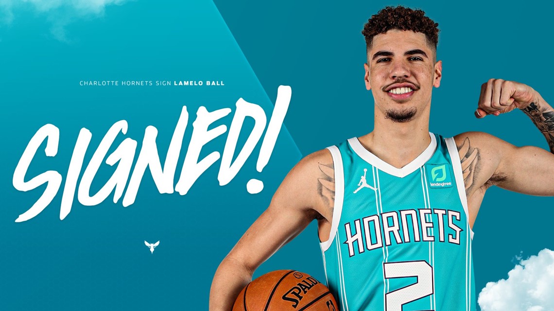 Lamelo Ball Officially Signs With Charlotte Hornets Wcnc Com Lamelo ball is...