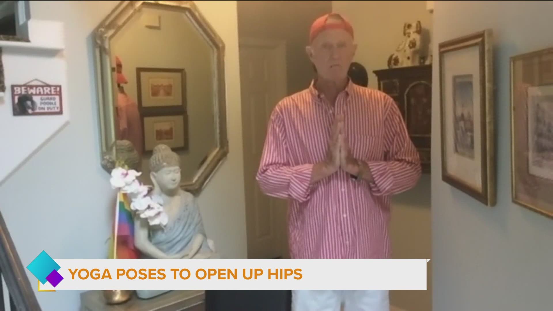 Yoga Instructor Michael Oller walks through some moves to open up the hips