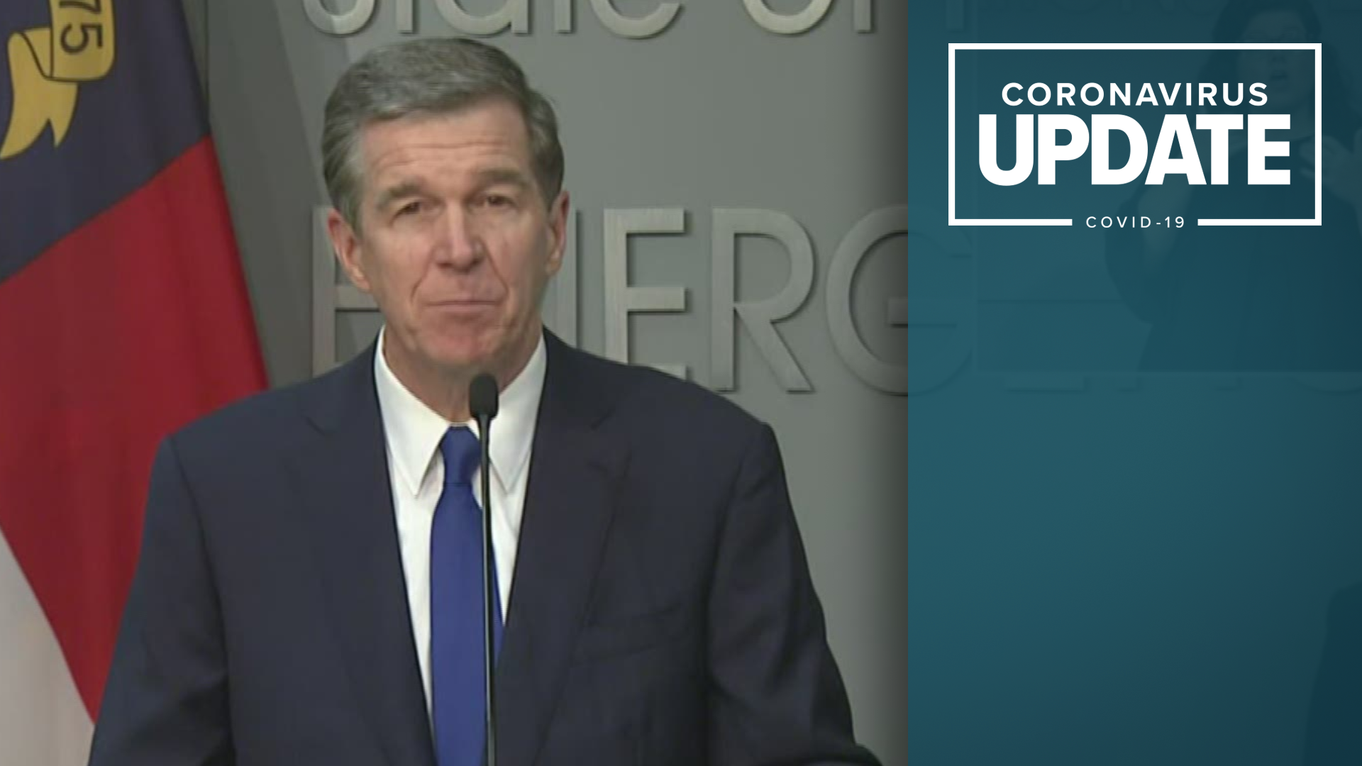 North Carolina Governor Roy Cooper issued a statewide stay at home order Friday effective Monday at 5 p.m.