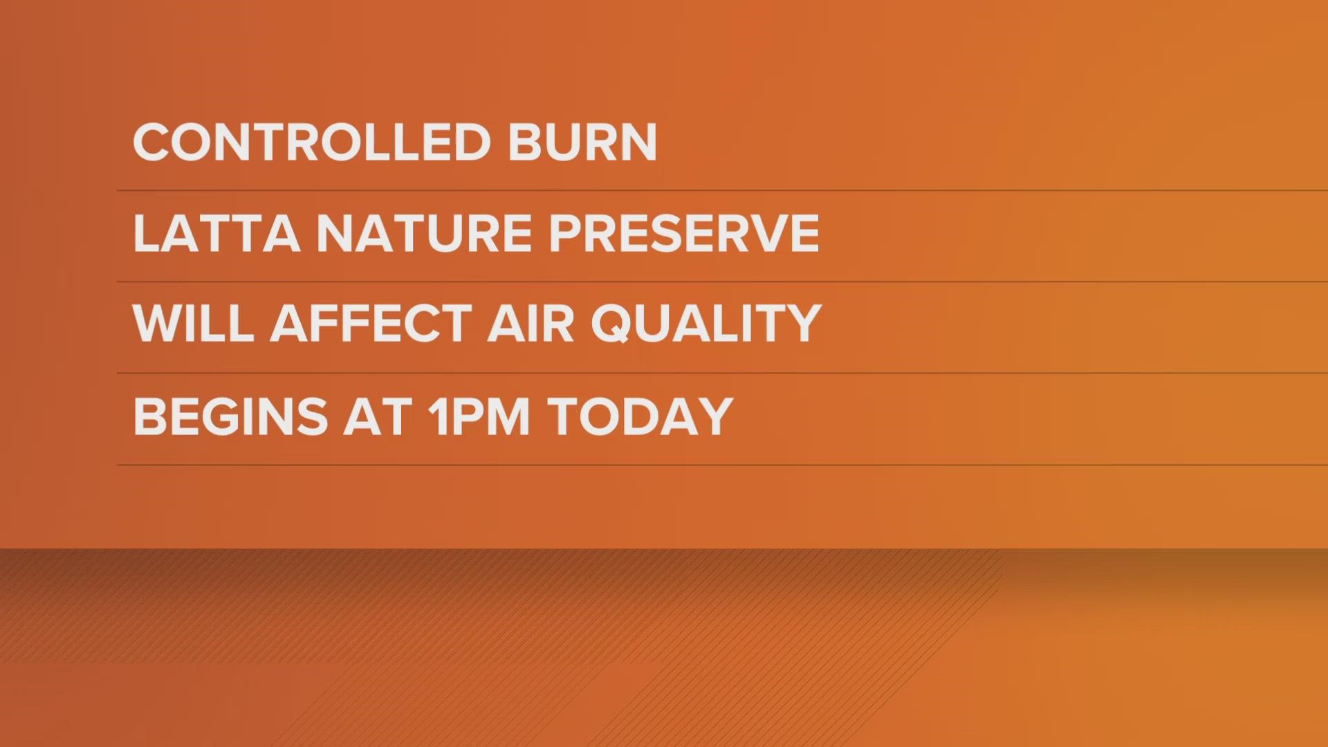 The Mecklenburg County Natural Resources staff says they'll be conducting a controlled burn.
