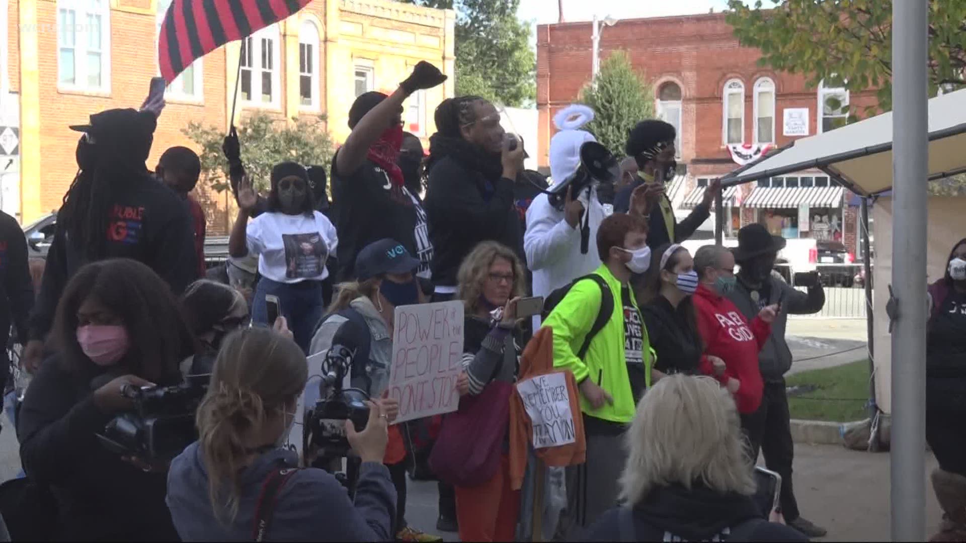 Officials said event organizer Rev. Gregory Drumwright was granted a permit to hold a rally on the grounds of the Alamance County Historic Courthouse.