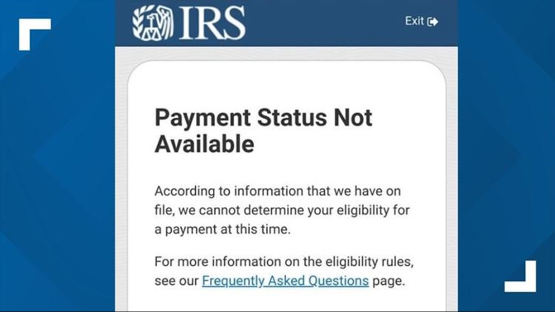 Resource Guide No stimulus check? Seeing 'payment status not available