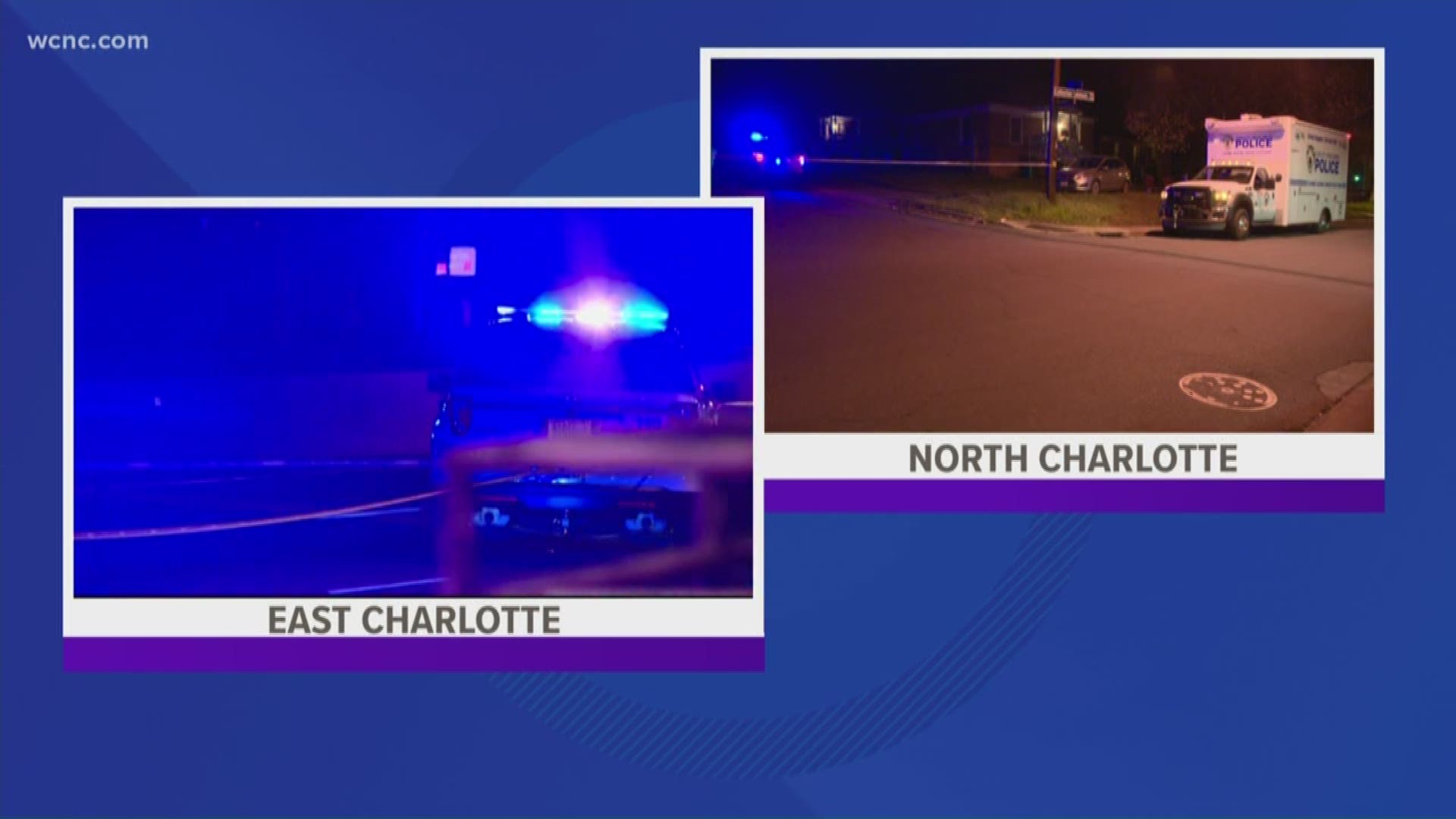 CMPD is investigating two separate shootings and a fatal stabbing. All happened Saturday night in different parts of Charlotte.