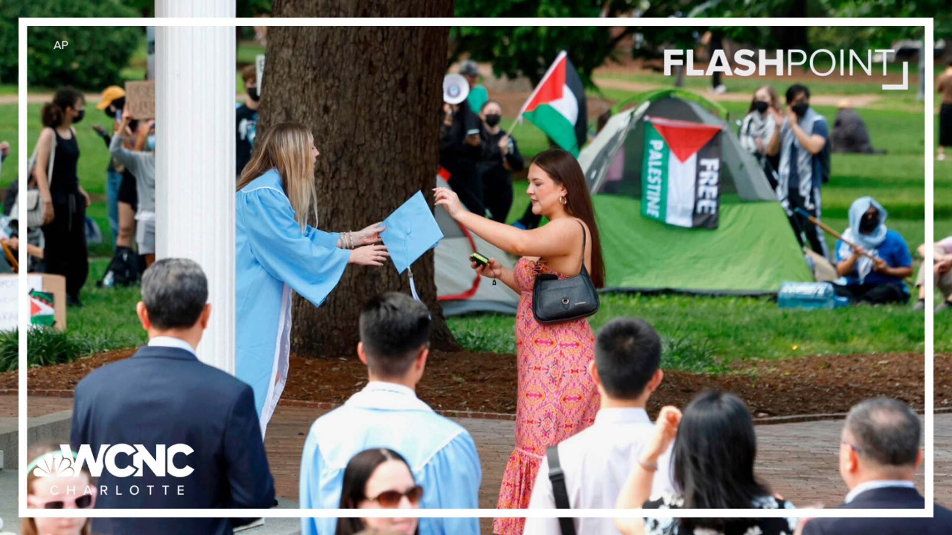 On Flashpoint, two perspectives on the conflict in the Middle East discuss the protests playing out on North Carolina campuses.