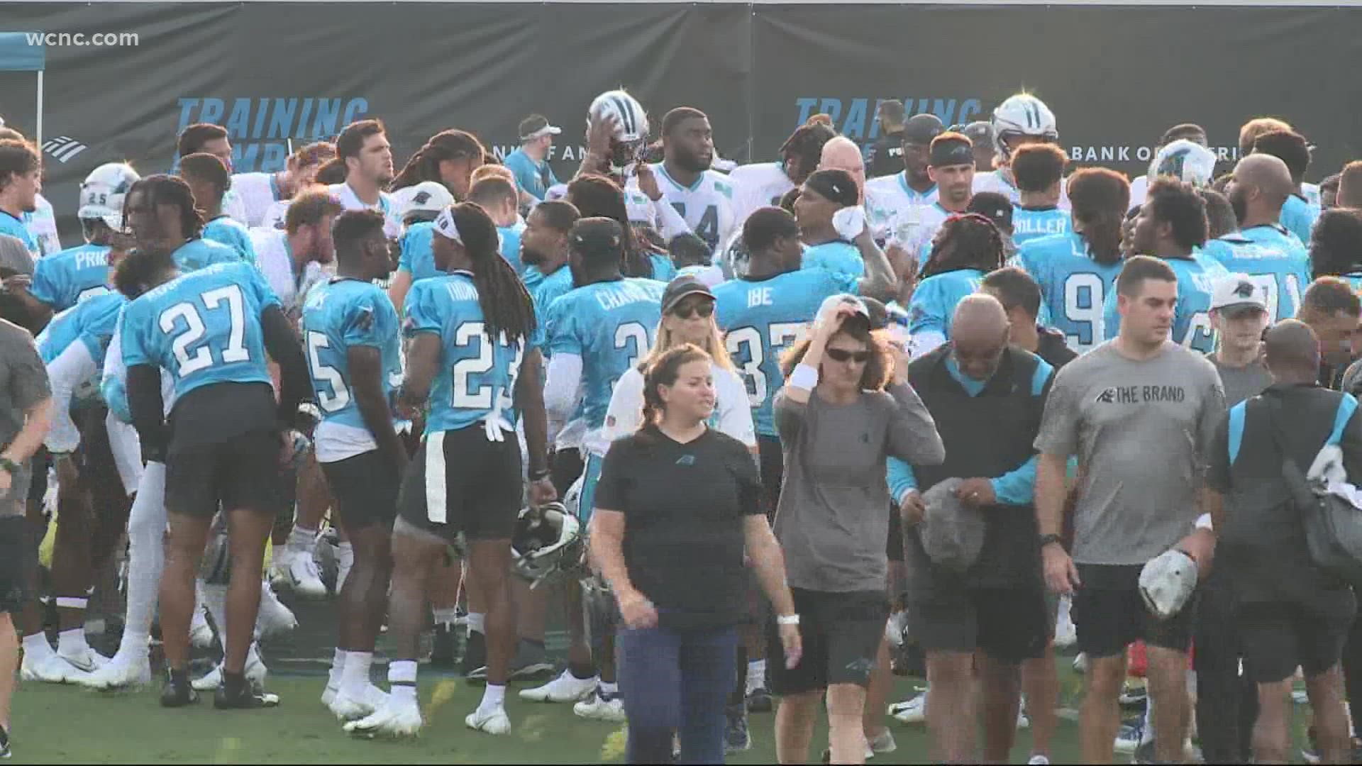 it was a big night for panthers fans as they got an up-close look at the team down in Spartanburg Saturday.