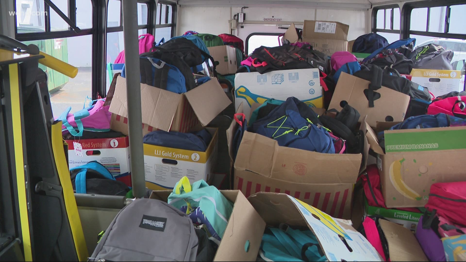 A nonprofit in Charlotte organized a backpack giveaway for children who otherwise wouldn't be able to afford school supplies for the new school year.