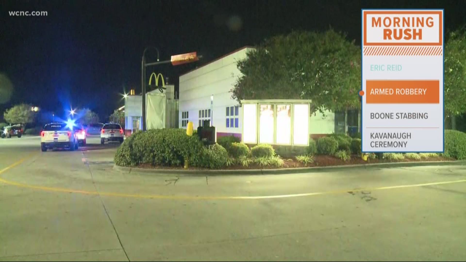 Two people are in custody after an overnight armed robbery at a west Charlotte McDonald's.