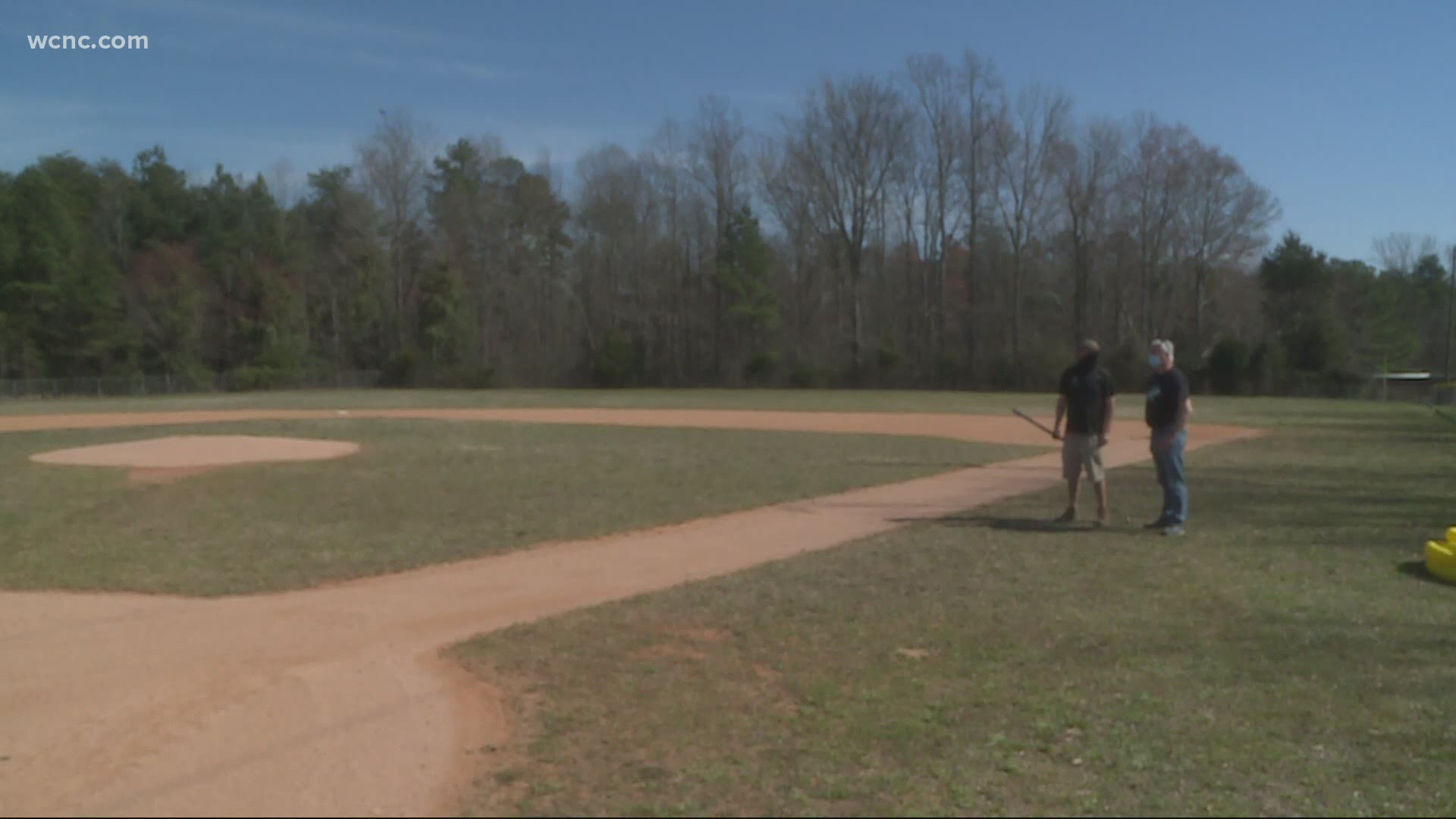 As they do every year, the Charlotte Knights helped to renovate a pair of local ball fields on Wednesday.