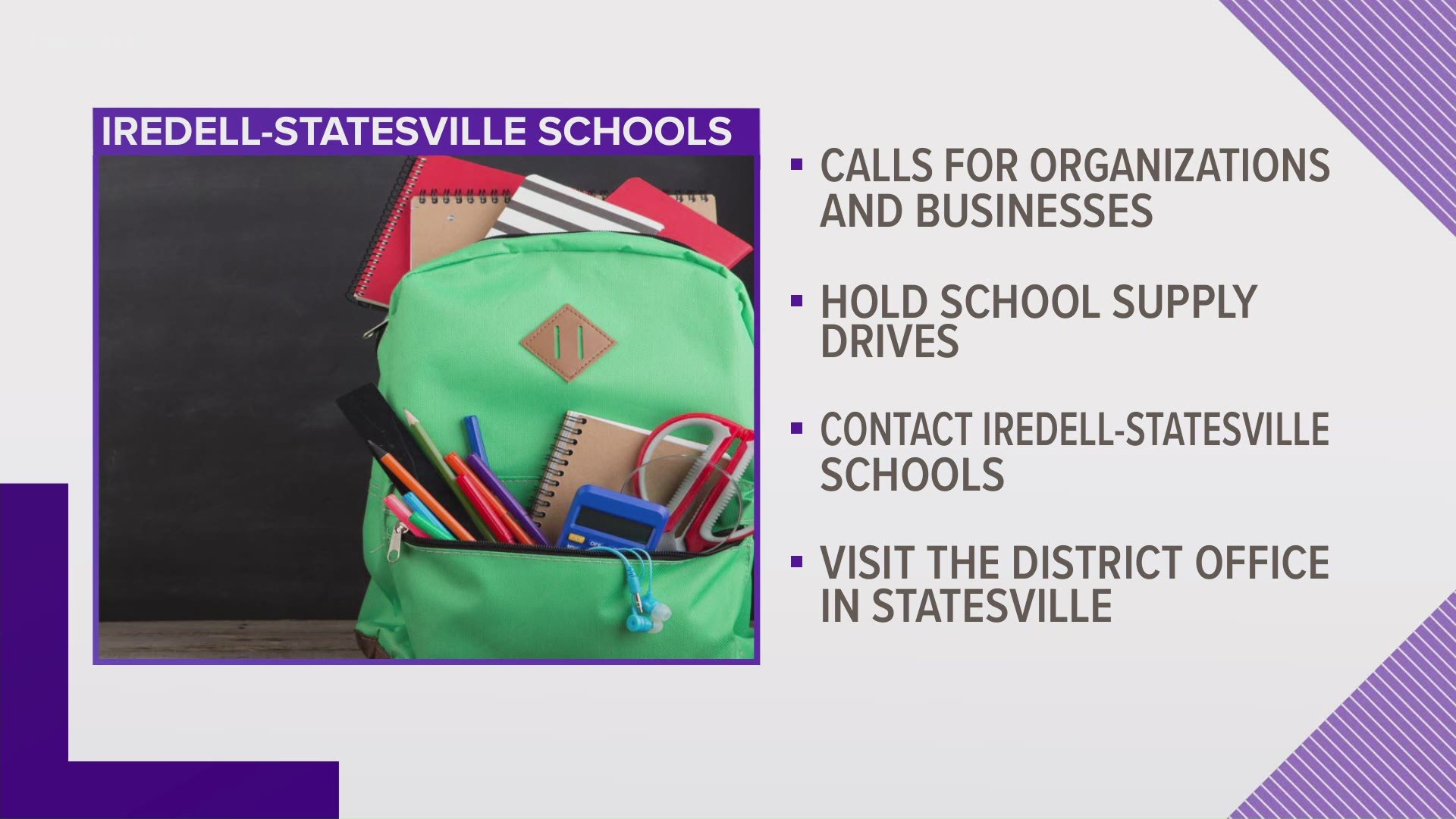 IredellStatesville Schools need supplies How you can help