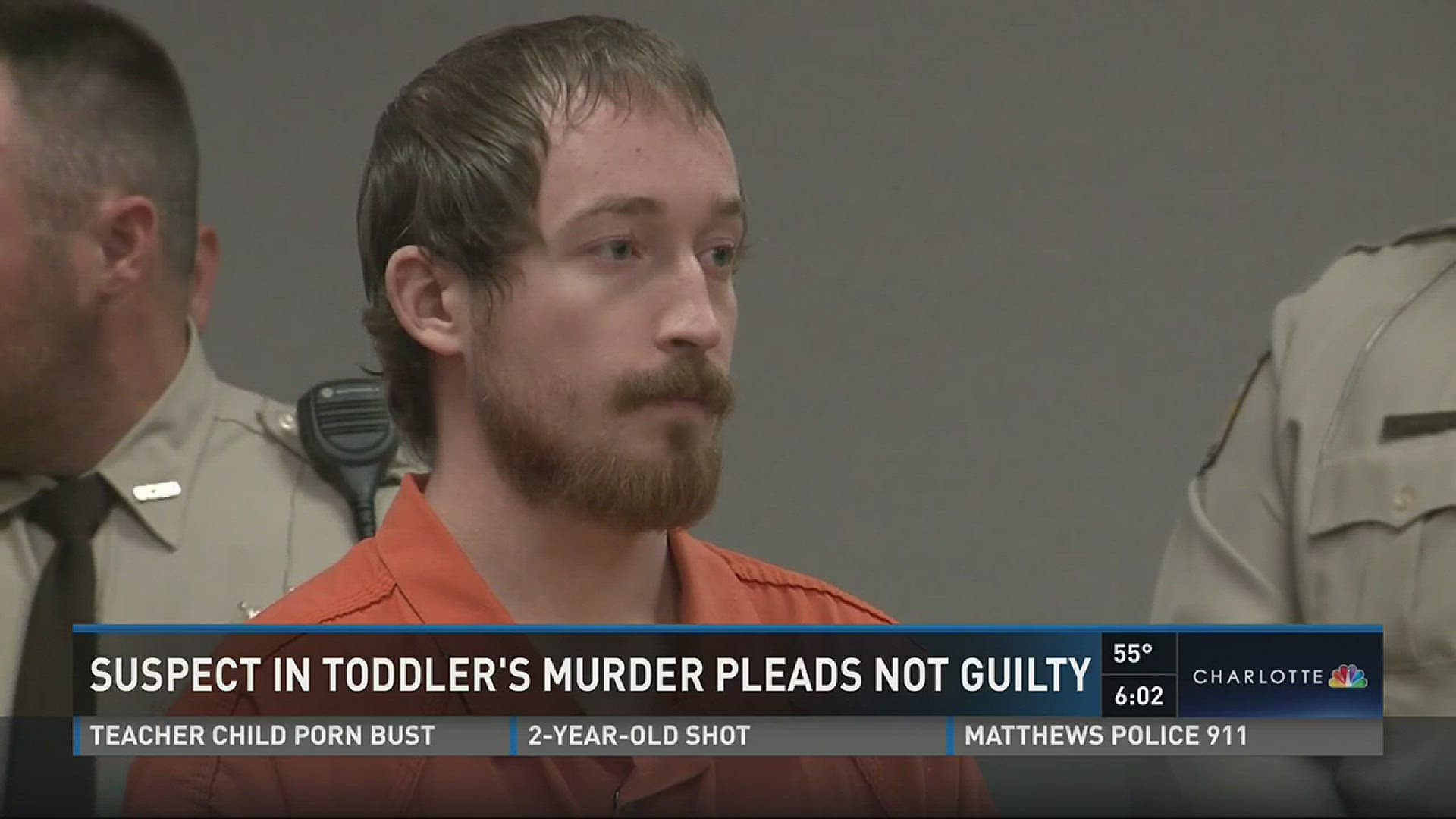 The man accused of murdering a Gaston County toddler pleaded not guilty Thursday.