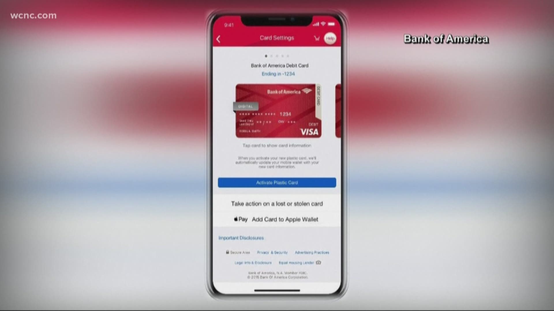 apply for a bank of america debit card online