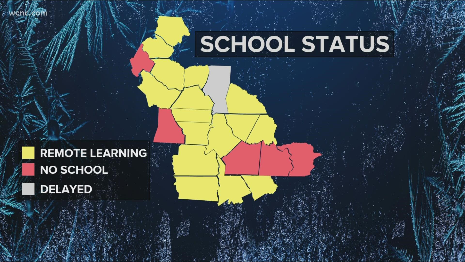 Charlotte area school districts make closings plans ahead of second round of winter weather