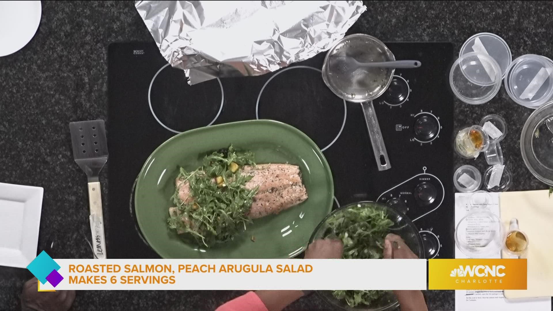 Chef Andria makes a salmon arugula salad