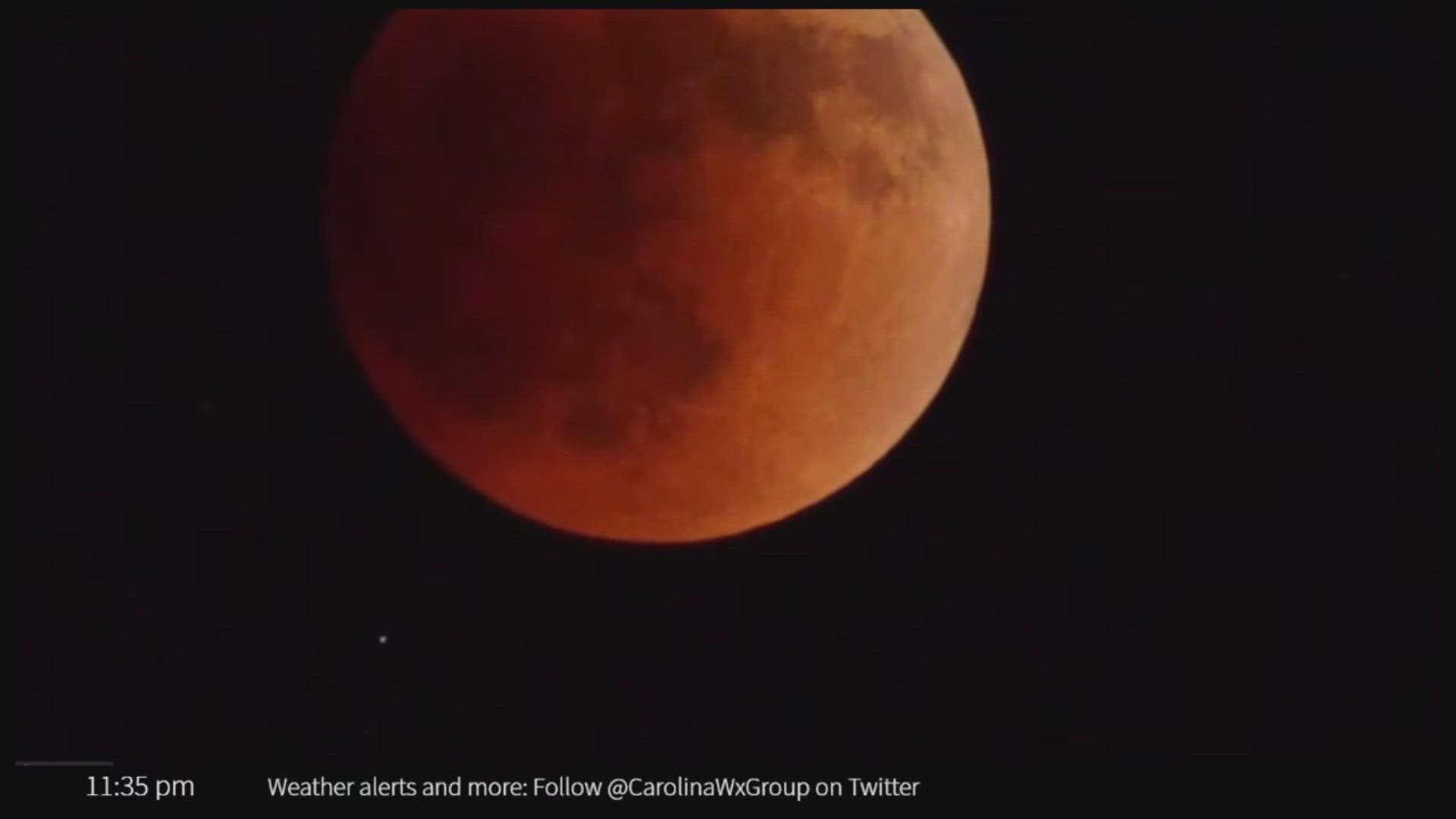 A clip of Brad Panovich and friends watching the total lunar eclipse Sunday during a special live stream of the event.