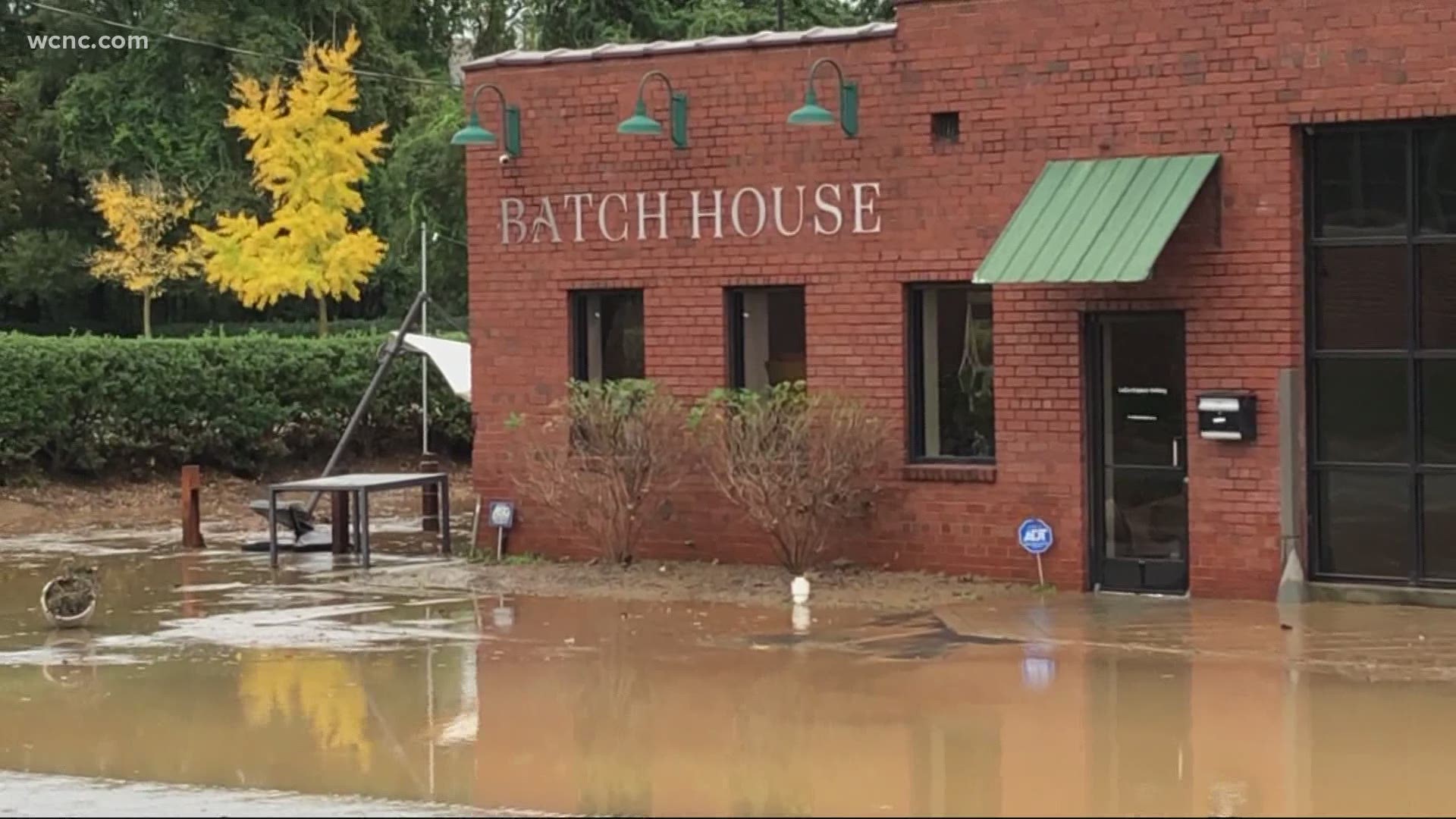 Charlotteans on social media rallied around a popular local business after it took on raging water during Thursday's floods.