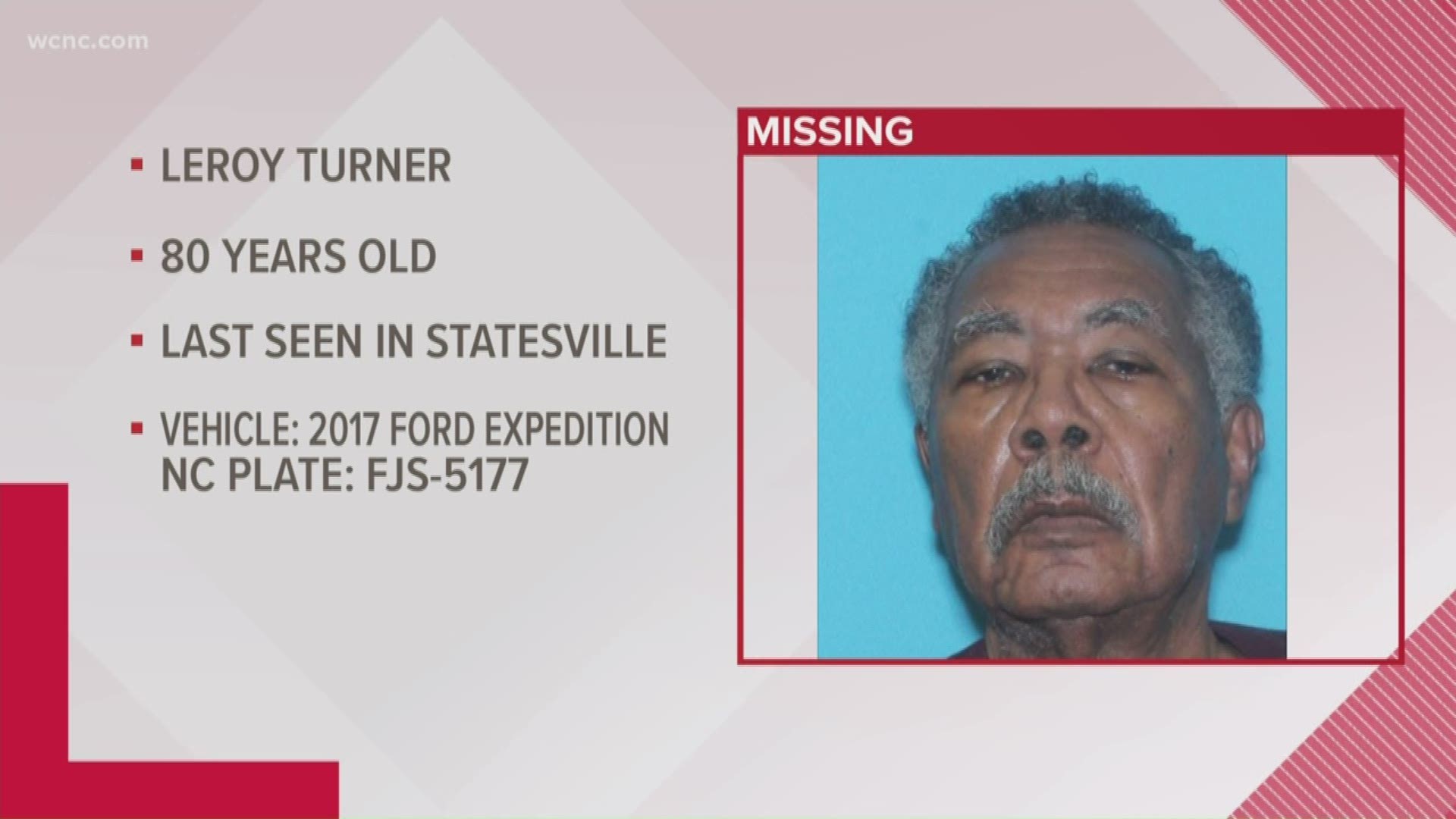 A Silver Alert was issued Wednesday for a missing 80-year-old from Statesville, who may be suffering from dementia or some other cognitive impairment.