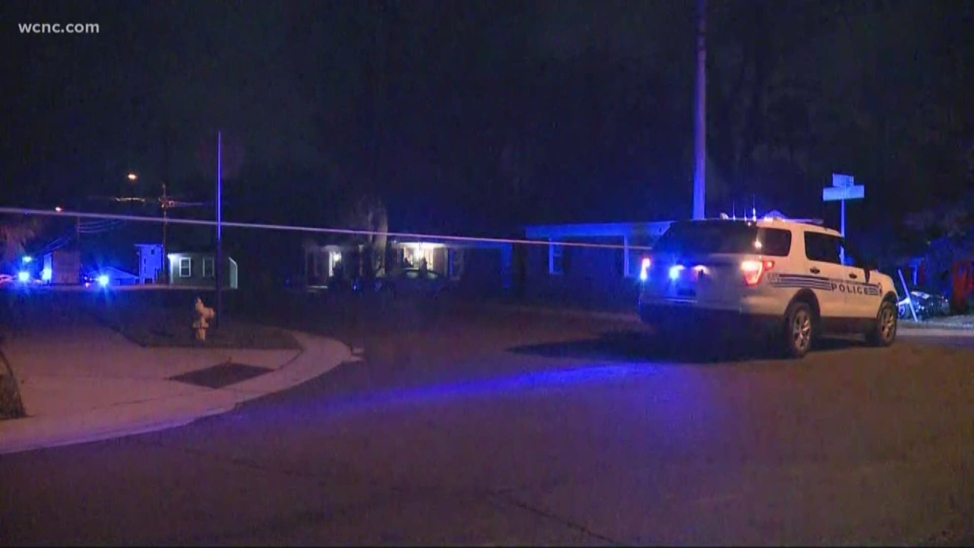 Police are looking for the person they say shot three people, killing one in north Charlotte early Thursday.