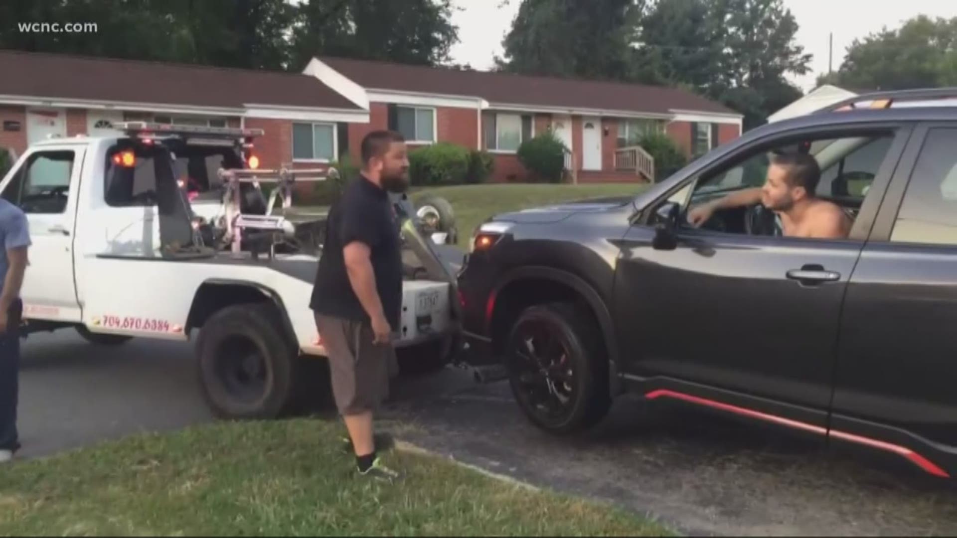 You might remember a video from a few months ago showing tow truck driver Joshua Fischer in a yelling match with a man.