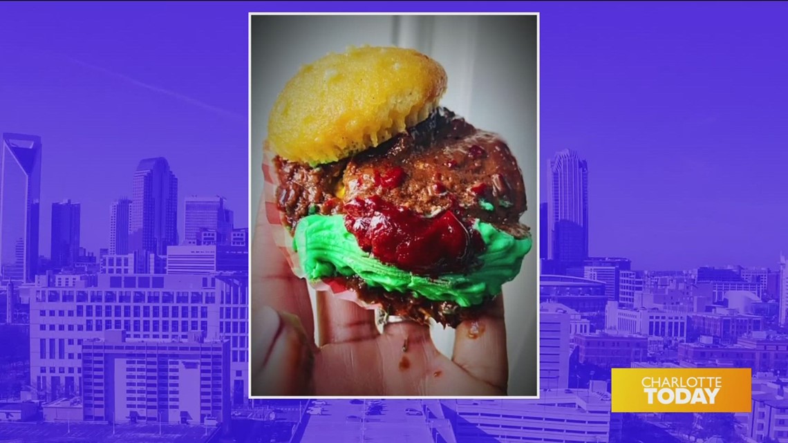 Doughnut Bacon Jam Burger by Chef Mitzi Jackson, is delicious!