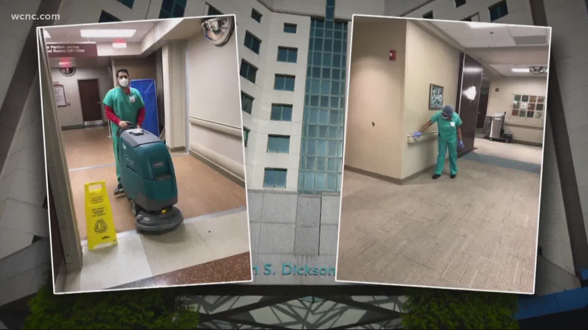 It's a scary time for hospital sanitization workers. They're used to keeping the hospital clean, but now that's even more important.
