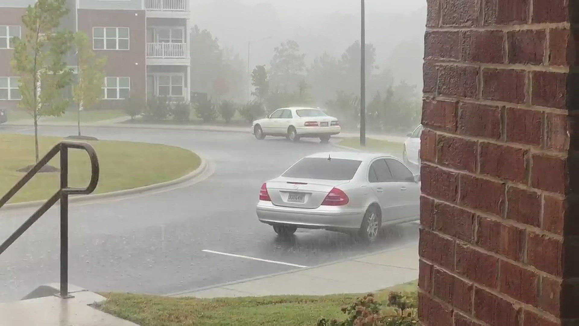 NBC Charlotte's Billie Jean Shaw shared a video of heavy rain in Rock Hill.
