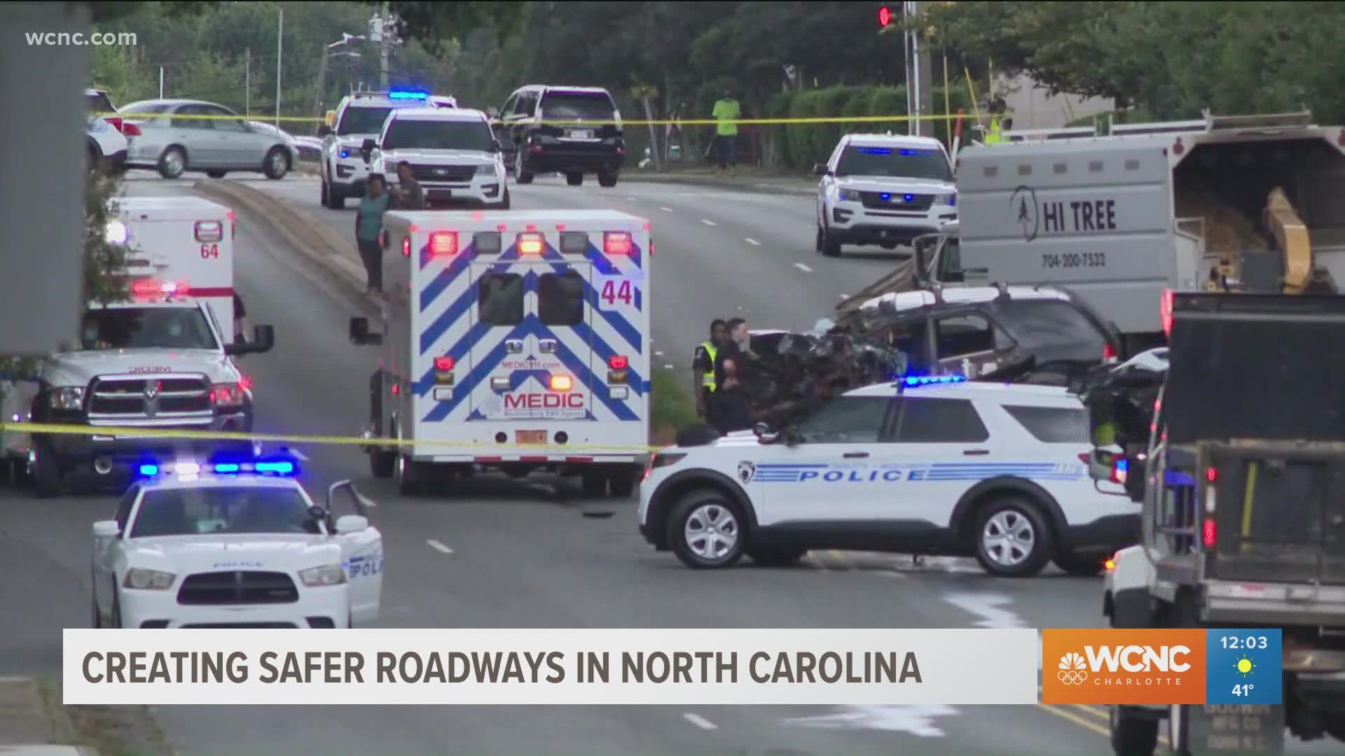 Over 1,700 people were killed on North Carolina roads last year. Experts say speeding and distracted driving are contributing factors to the uptick in wrecks.